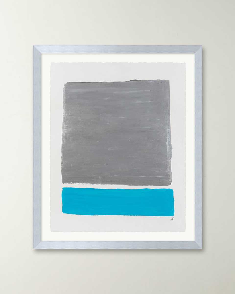 "Platinum Sky 1" Framed Acrylic Painting by Deborah Fine